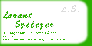 lorant szilczer business card